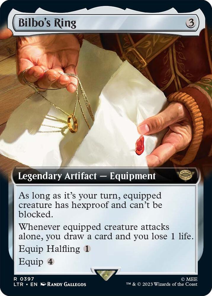 Bilbo's Ring (Extended Art) 397 card from Universes Beyond: The Lord of the Rings: Tales of Middle-earth