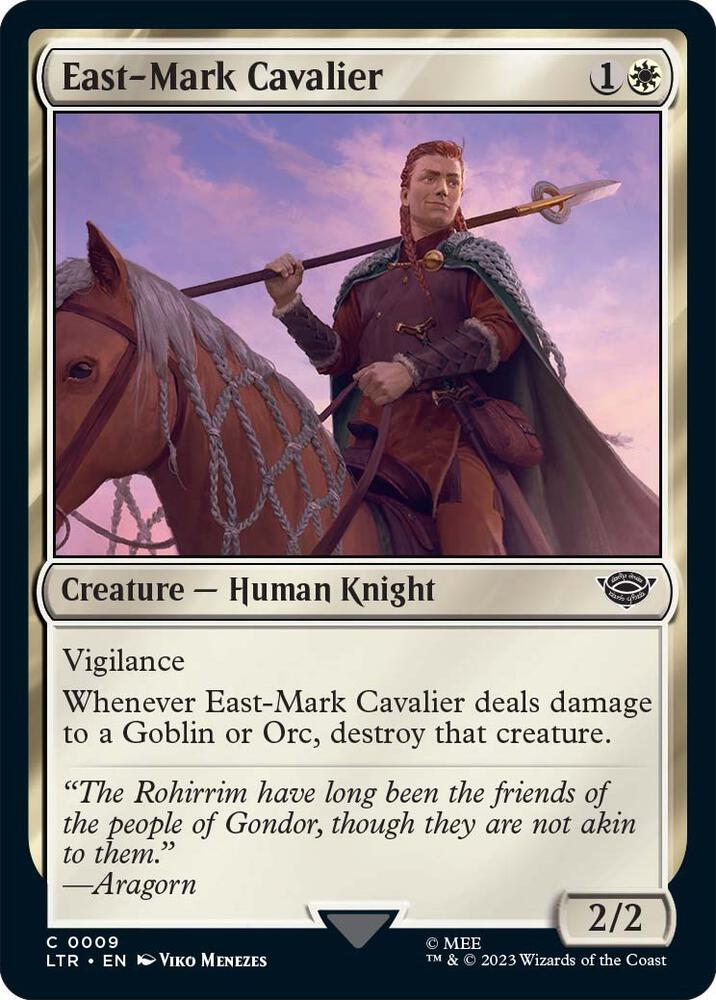 East-Mark Cavalier 9 card from Universes Beyond: The Lord of the Rings: Tales of Middle-earth