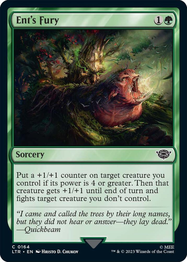 Ent's Fury 164 card from Universes Beyond: The Lord of the Rings: Tales of Middle-earth