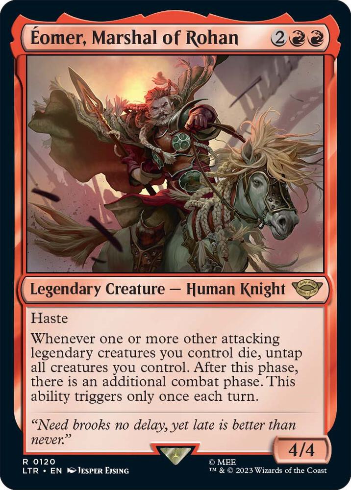 Eomer, Marshal of Rohan 120 card from Universes Beyond: The Lord of the Rings: Tales of Middle-earth