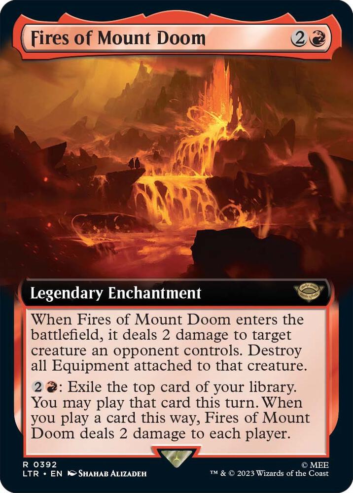 Fires of Mount Doom (Extended Art) 392 card from Universes Beyond: The Lord of the Rings: Tales of Middle-earth