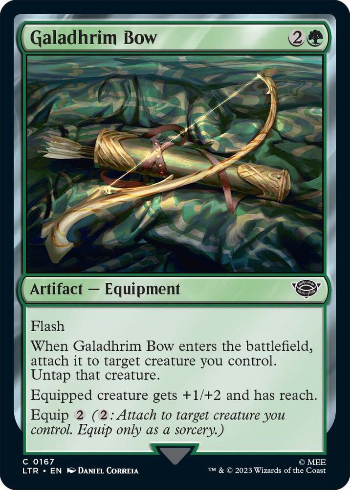 Galadhrim Bow 167 card from Universes Beyond: The Lord of the Rings: Tales of Middle-earth