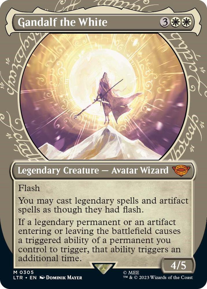 Gandalf the White (Showcase) 305 card from Universes Beyond: The Lord of the Rings: Tales of Middle-earth