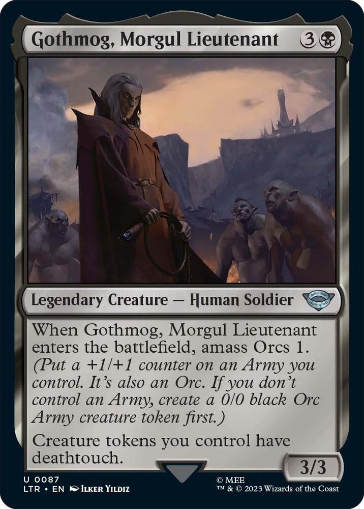 Gothmog, Morgul Lieutenant 87 card from Universes Beyond: The Lord of the Rings: Tales of Middle-earth