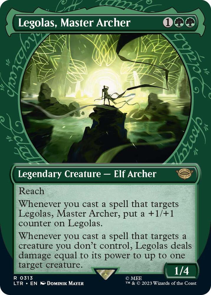 Legolas, Master Archer (Showcase) 313 card from Universes Beyond: The Lord of the Rings: Tales of Middle-earth
