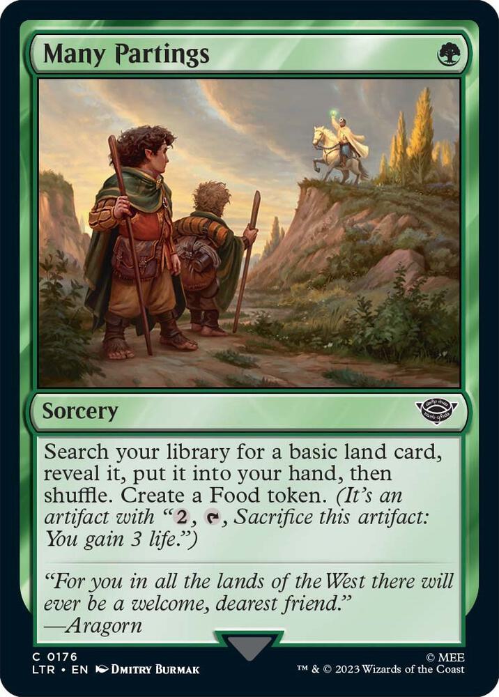 Many Partings 176 card from Universes Beyond: The Lord of the Rings: Tales of Middle-earth
