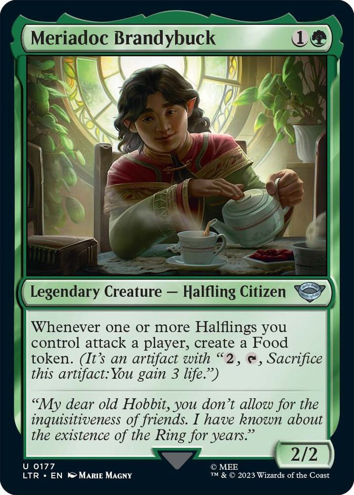 Meriadoc Brandybuck 177 card from Universes Beyond: The Lord of the Rings: Tales of Middle-earth