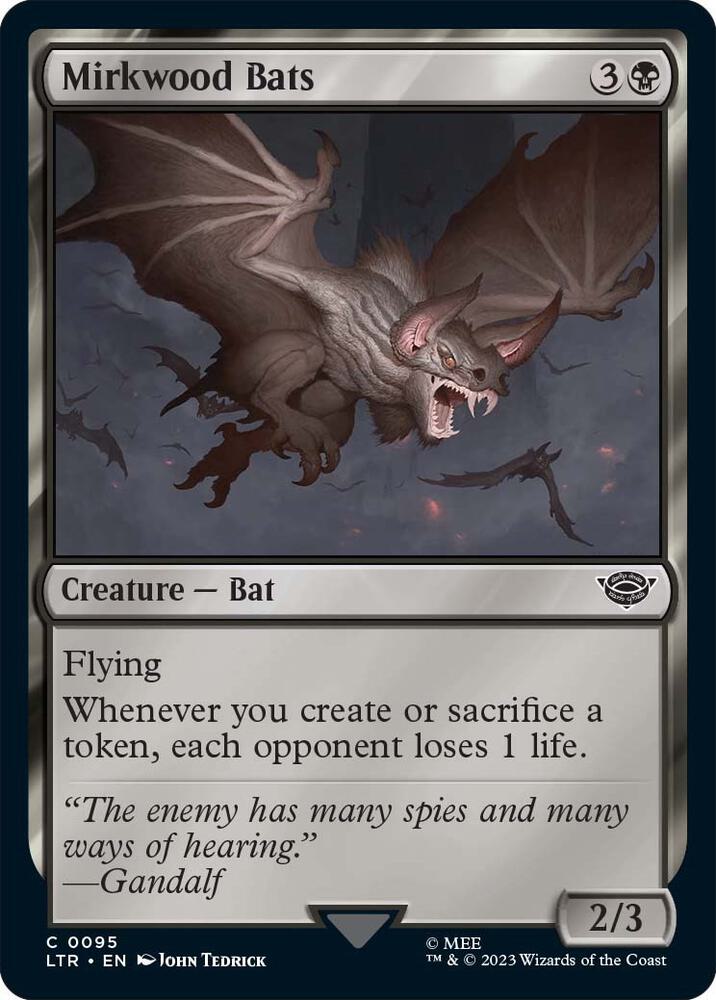 Mirkwood Bats 95 card from Universes Beyond: The Lord of the Rings: Tales of Middle-earth