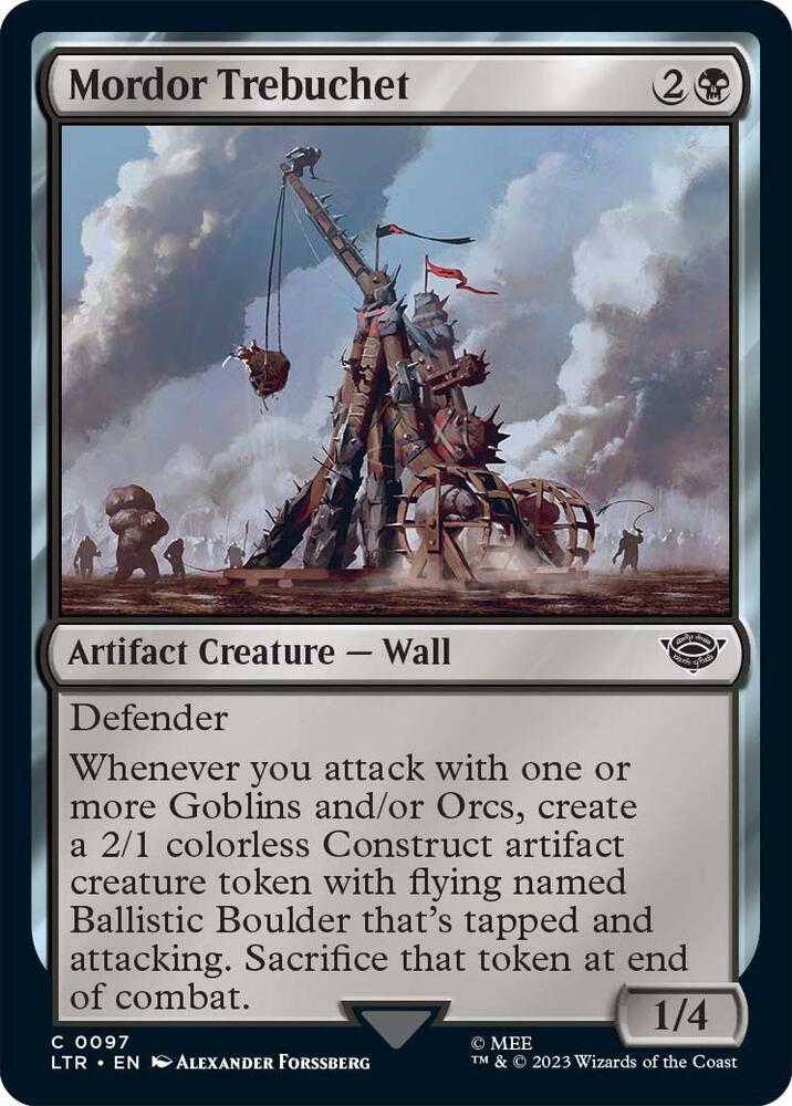 Mordor Trebuchet 97 card from Universes Beyond: The Lord of the Rings: Tales of Middle-earth