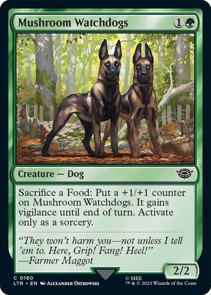 Mushroom Watchdogs 180 card from Universes Beyond: The Lord of the Rings: Tales of Middle-earth