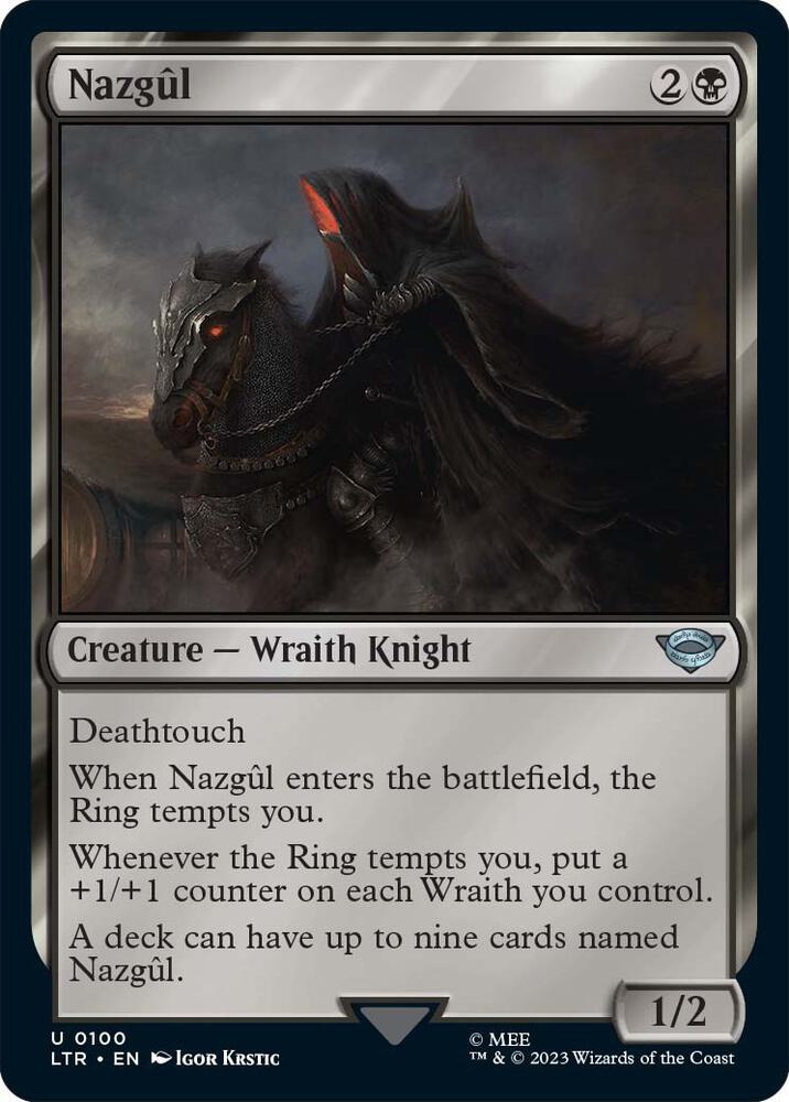 Nazgul 100 card from Universes Beyond: The Lord of the Rings: Tales of Middle-earth