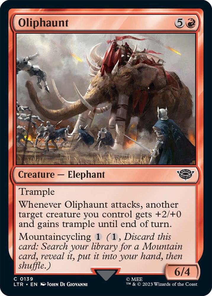 Oliphaunt 139 card from Universes Beyond: The Lord of the Rings: Tales of Middle-earth