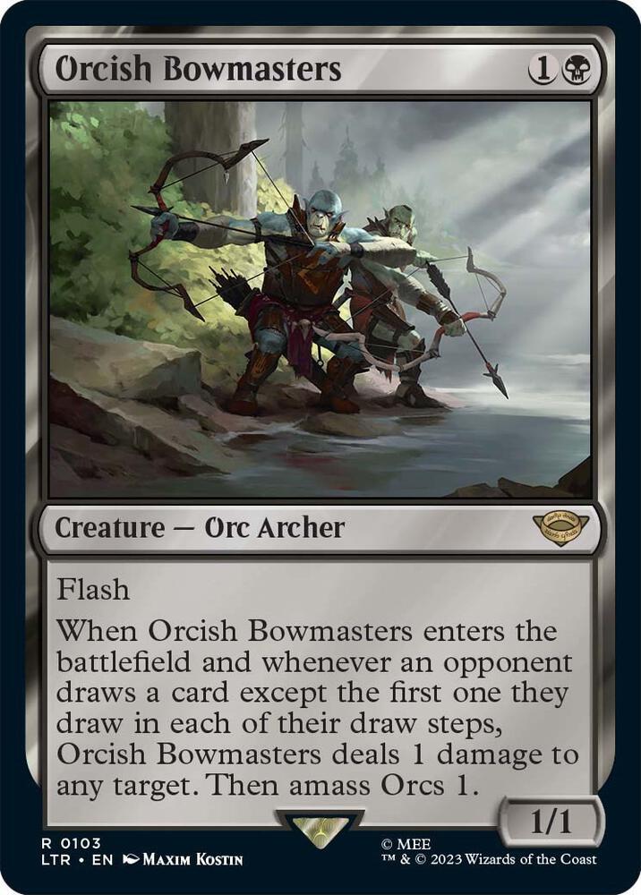 Orcish Bowmasters 103 card from Universes Beyond: The Lord of the Rings: Tales of Middle-earth