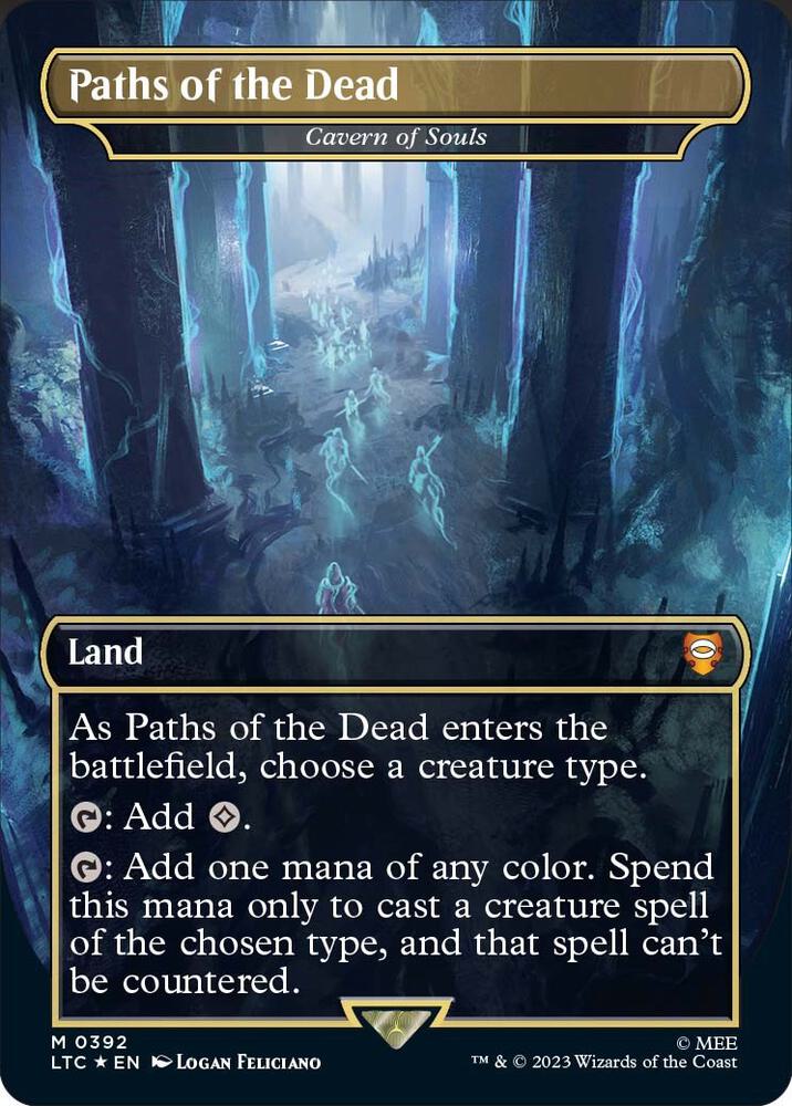 Paths of the Dead - Cavern of Souls (Borderless) (Surge Foil) 392 card from Commander: The Lord of the Rings: Tales of Middle-earth