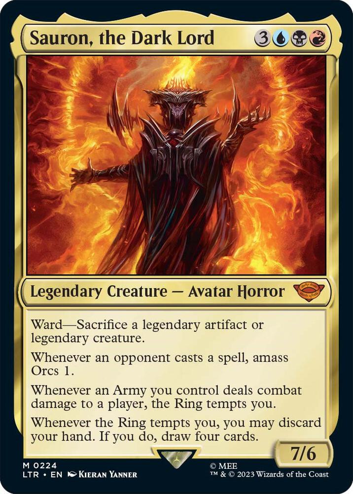 Sauron, the Dark Lord 224 card from Universes Beyond: The Lord of the Rings: Tales of Middle-earth