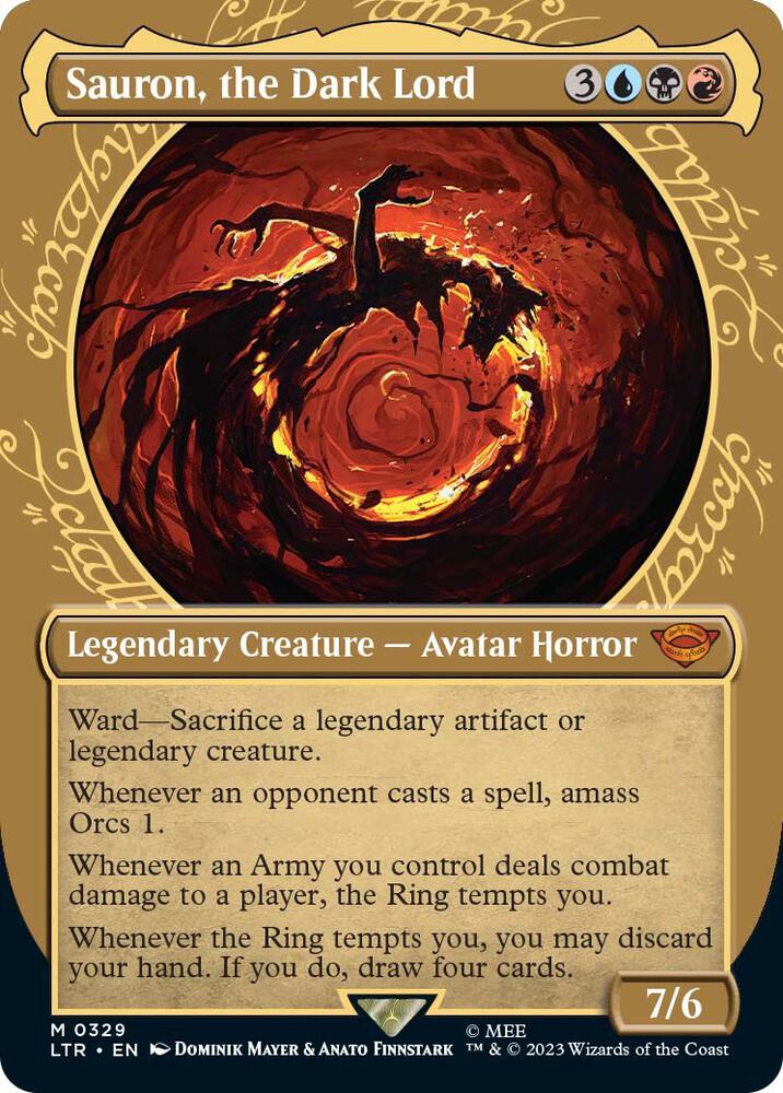 Sauron, the Dark Lord (Showcase) 329 card from Universes Beyond: The Lord of the Rings: Tales of Middle-earth