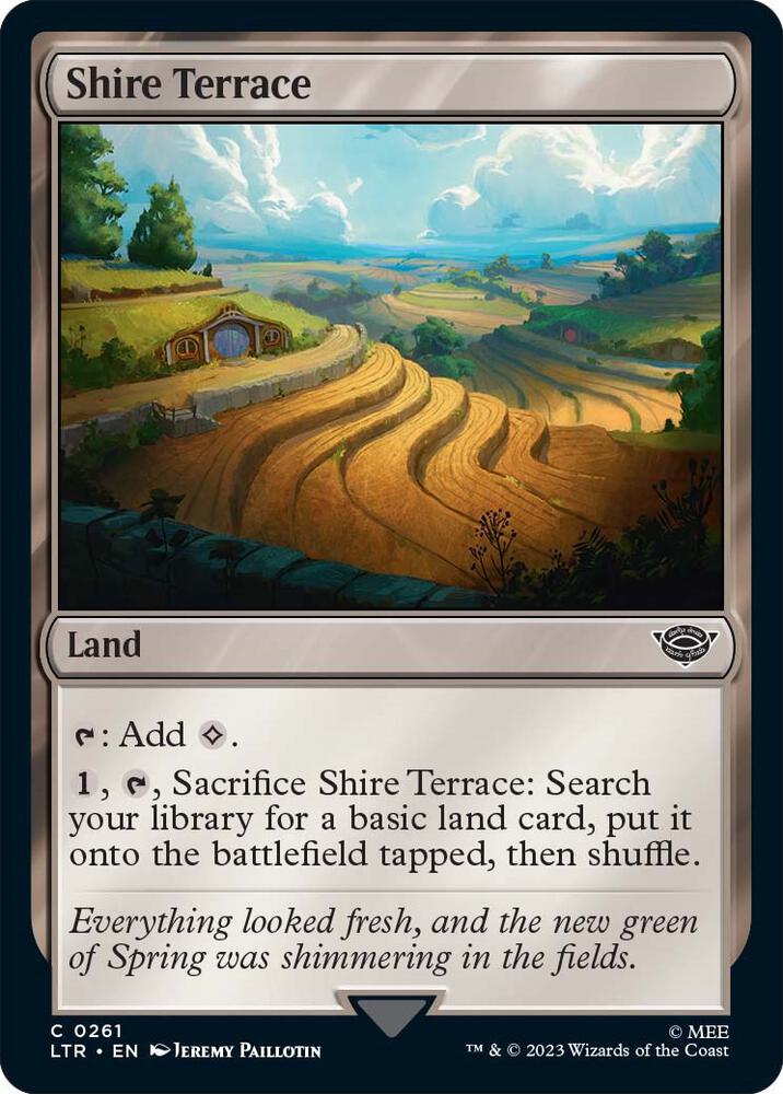 Shire Terrace 261 card from Universes Beyond: The Lord of the Rings: Tales of Middle-earth