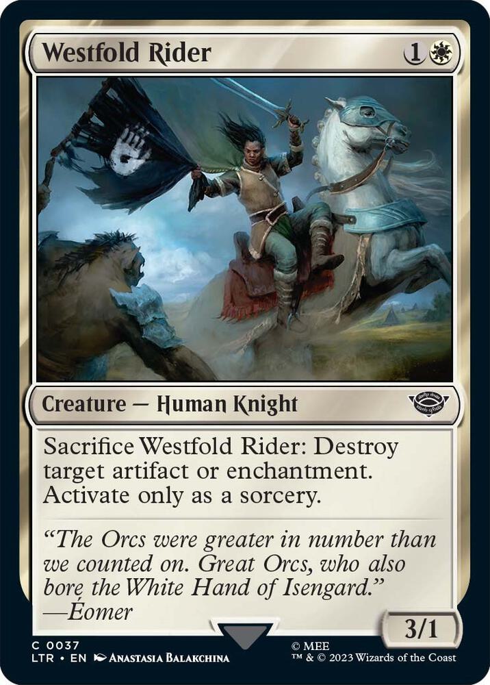 Westfold Rider 37 card from Universes Beyond: The Lord of the Rings: Tales of Middle-earth