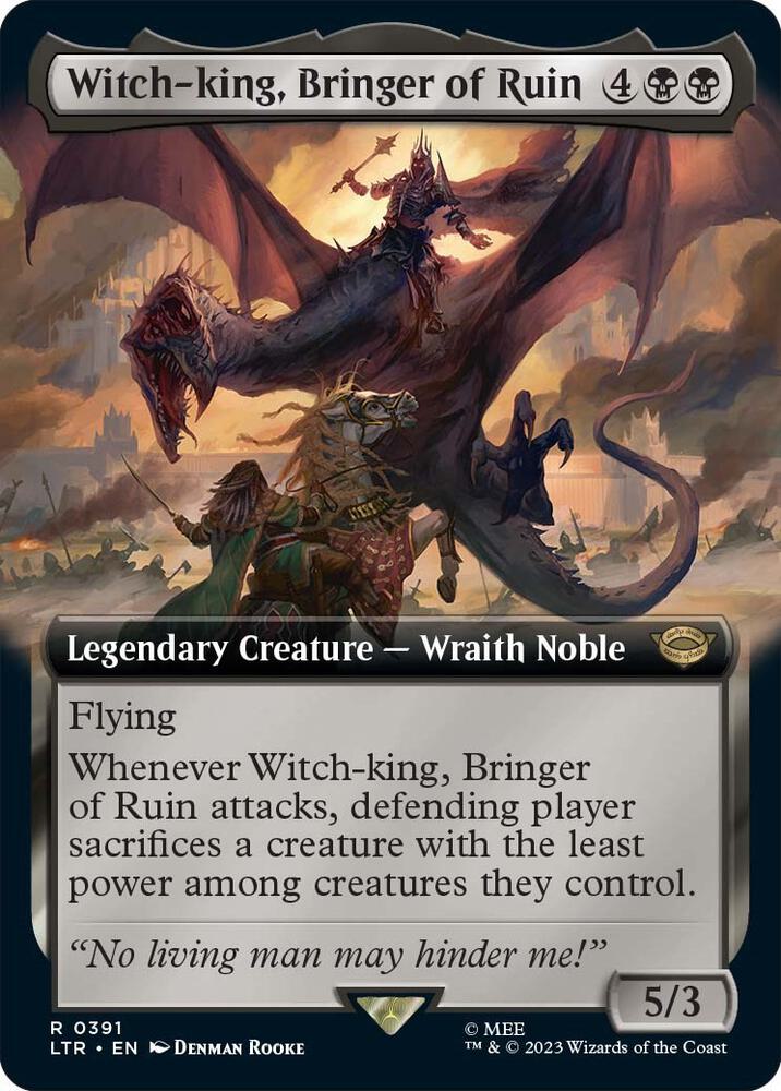 Witch-king, Bringer of Ruin (Extended Art) 391 card from Universes Beyond: The Lord of the Rings: Tales of Middle-earth