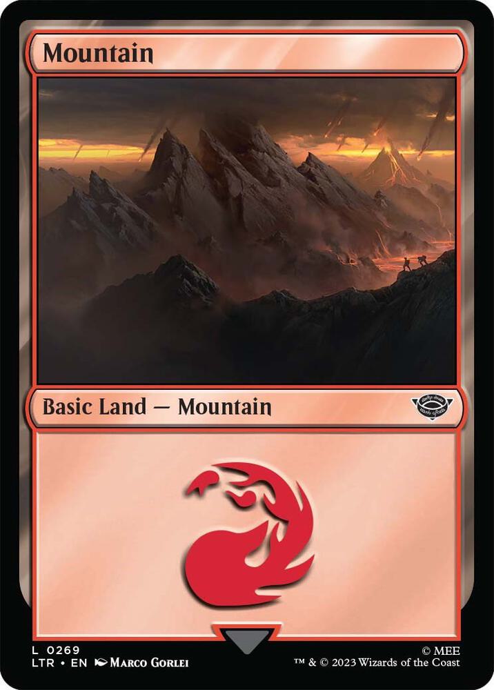 Mountain 269 card from Universes Beyond: The Lord of the Rings: Tales of Middle-earth