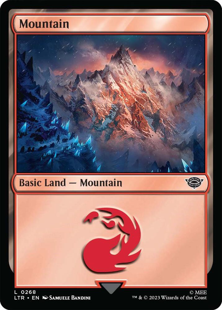Mountain 268 card from Universes Beyond: The Lord of the Rings: Tales of Middle-earth