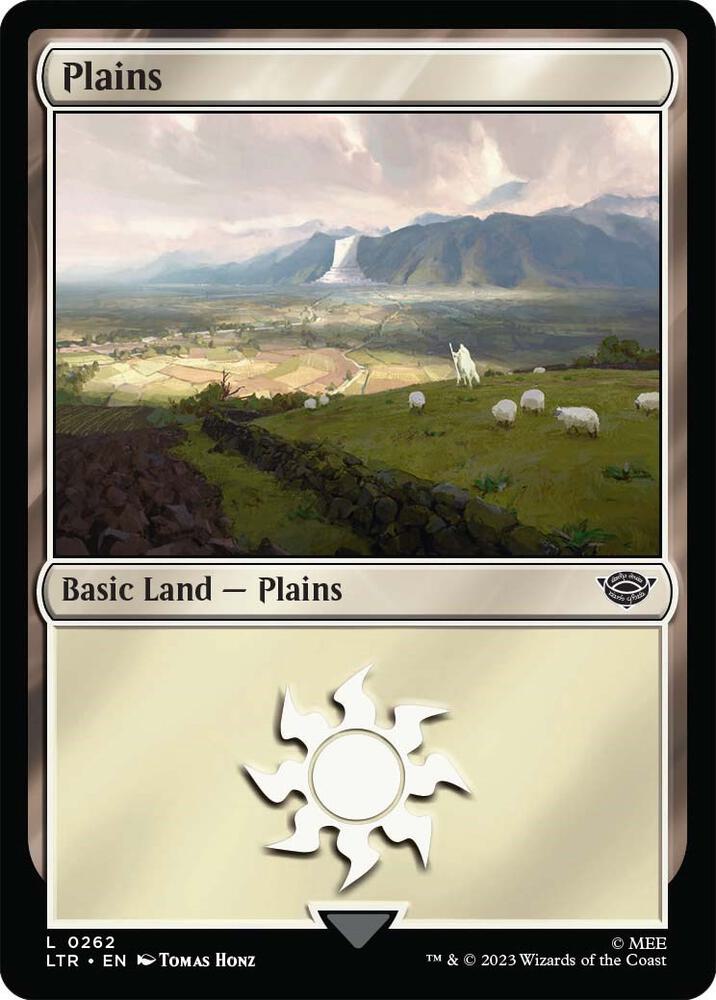 Plains 262 card from Universes Beyond: The Lord of the Rings: Tales of Middle-earth
