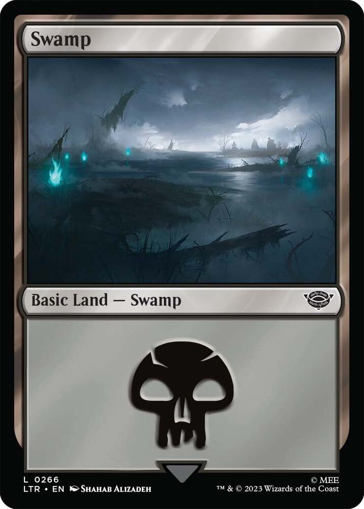 Swamp 266 card from Universes Beyond: The Lord of the Rings: Tales of Middle-earth