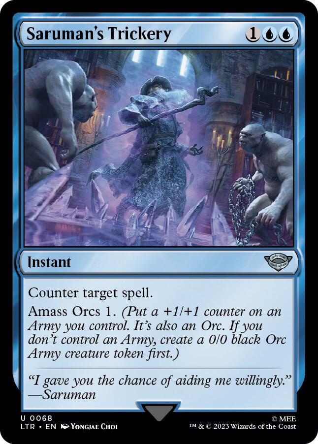 Saruman's Trickery 68 card from Universes Beyond: The Lord of the Rings: Tales of Middle-earth