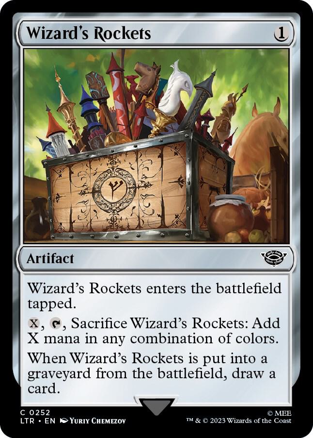 Wizard's Rockets 252 card from Universes Beyond: The Lord of the Rings: Tales of Middle-earth