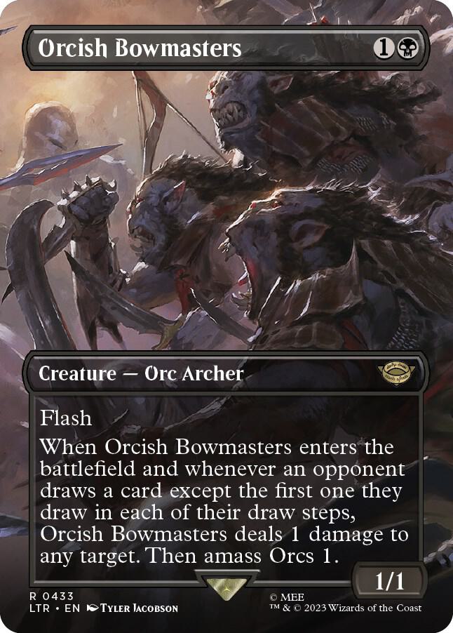 Orcish Bowmasters (Borderless) 433 card from Universes Beyond: The Lord of the Rings: Tales of Middle-earth