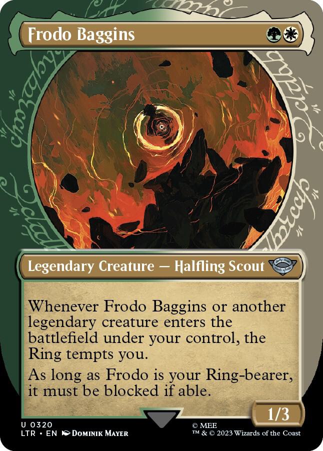 Frodo Baggins (Showcase) 320 card from Universes Beyond: The Lord of the Rings: Tales of Middle-earth