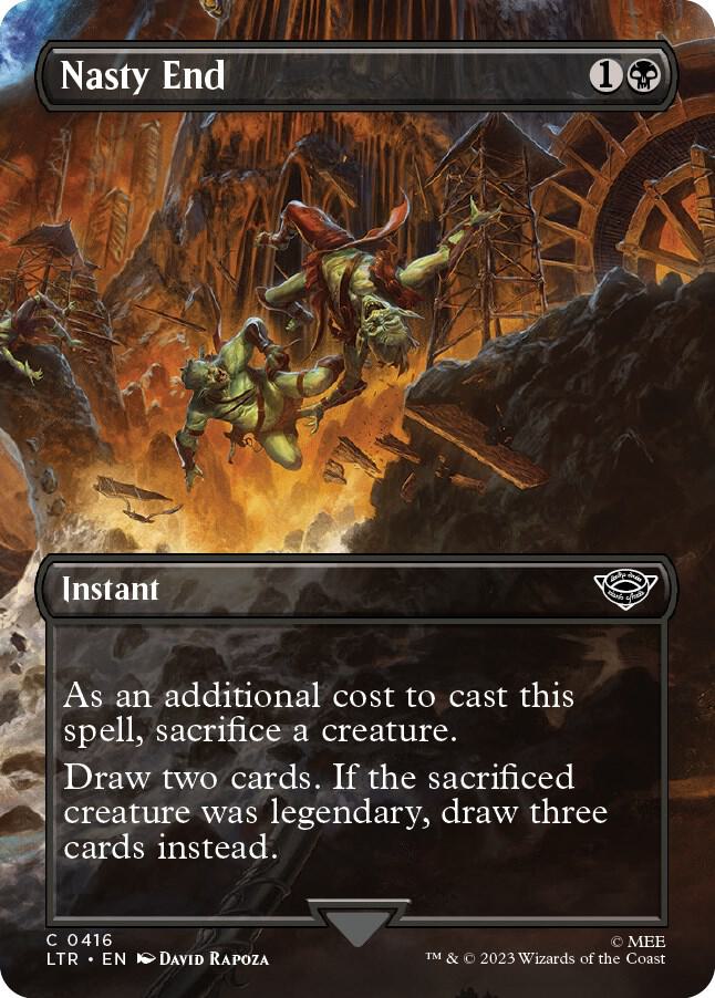 Nasty End (Borderless) 416 card from Universes Beyond: The Lord of the Rings: Tales of Middle-earth