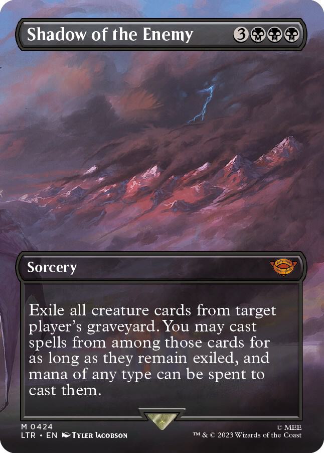 Shadow of the Enemy (Borderless) 424 card from Universes Beyond: The Lord of the Rings: Tales of Middle-earth