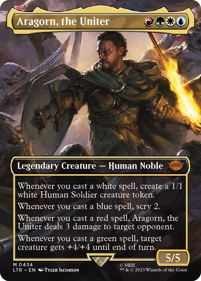 Aragorn, the Uniter (Borderless) 434 card from Universes Beyond: The Lord of the Rings: Tales of Middle-earth