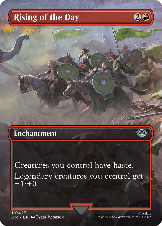 Rising of the Day (Borderless) 427 card from Universes Beyond: The Lord of the Rings: Tales of Middle-earth