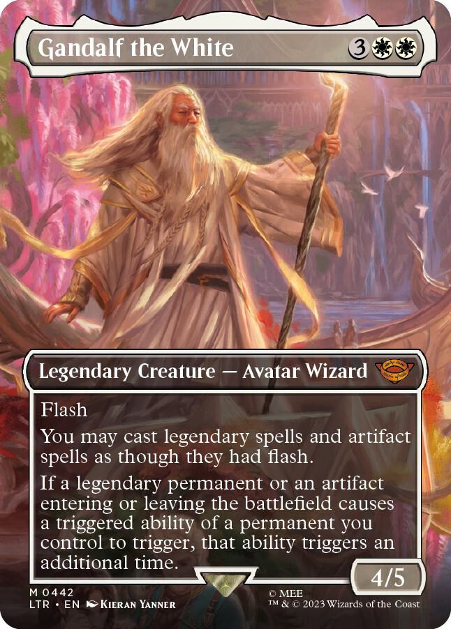 Gandalf the White (Borderless) 442 card from Universes Beyond: The Lord of the Rings: Tales of Middle-earth