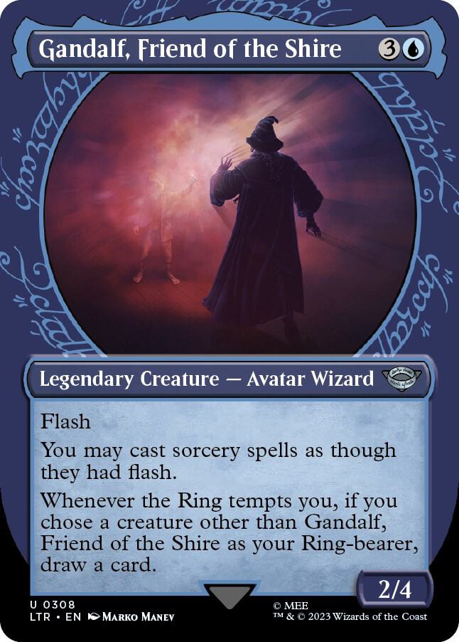 Gandalf, Friend of the Shire (Showcase) 308 card from Universes Beyond: The Lord of the Rings: Tales of Middle-earth