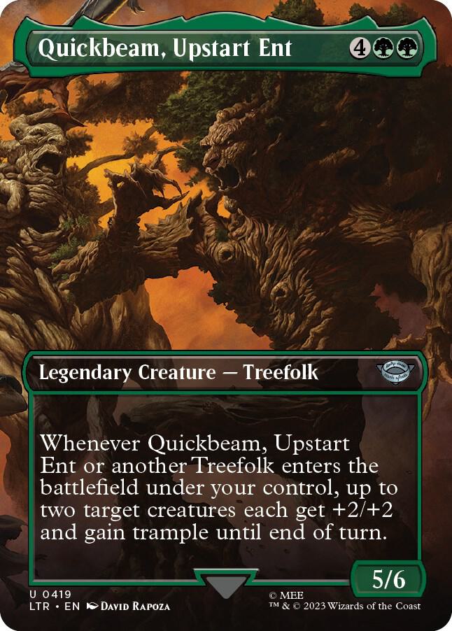 Quickbeam, Upstart Ent (Borderless) 419 card from Universes Beyond: The Lord of the Rings: Tales of Middle-earth