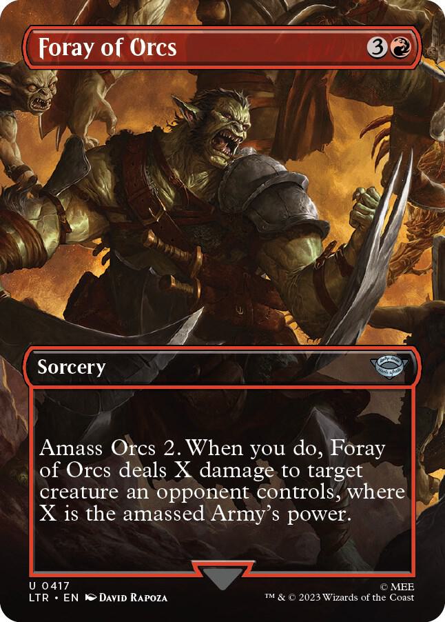 Foray of Orcs (Borderless) 417 card from Universes Beyond: The Lord of the Rings: Tales of Middle-earth