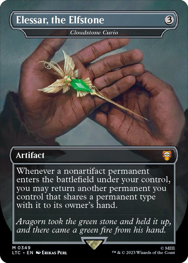 Elessar, the Elfstone - Cloudstone Curio (Borderless) 349 card from Commander: The Lord of the Rings: Tales of Middle-earth