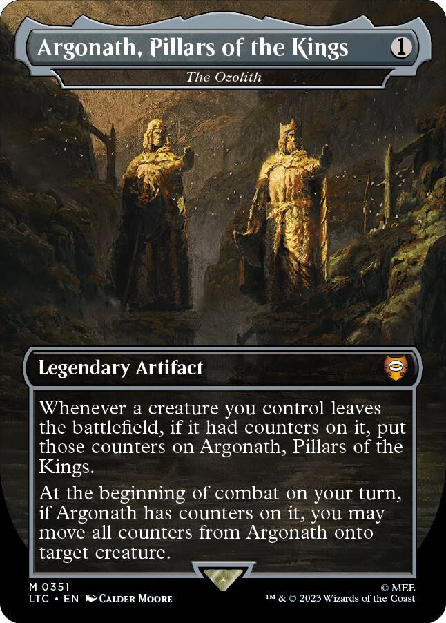 Argonath, Pillars of the Kings - The Ozolith (Borderless) 351 card from Commander: The Lord of the Rings: Tales of Middle-earth