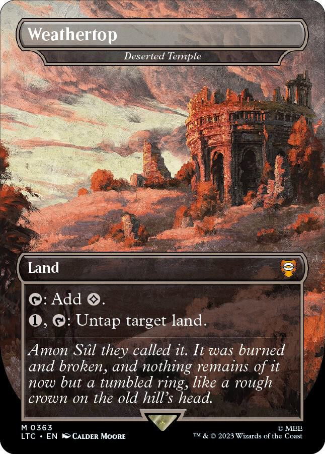 Weathertop - Deserted Temple (Borderless) 363 card from Commander: The Lord of the Rings: Tales of Middle-earth