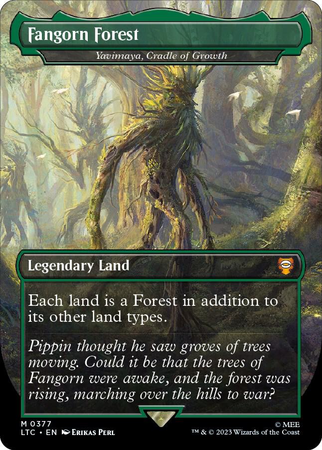 Fangorn Forest - Yavimaya, Cradle of Growth (Borderless) 377 card from Commander: The Lord of the Rings: Tales of Middle-earth