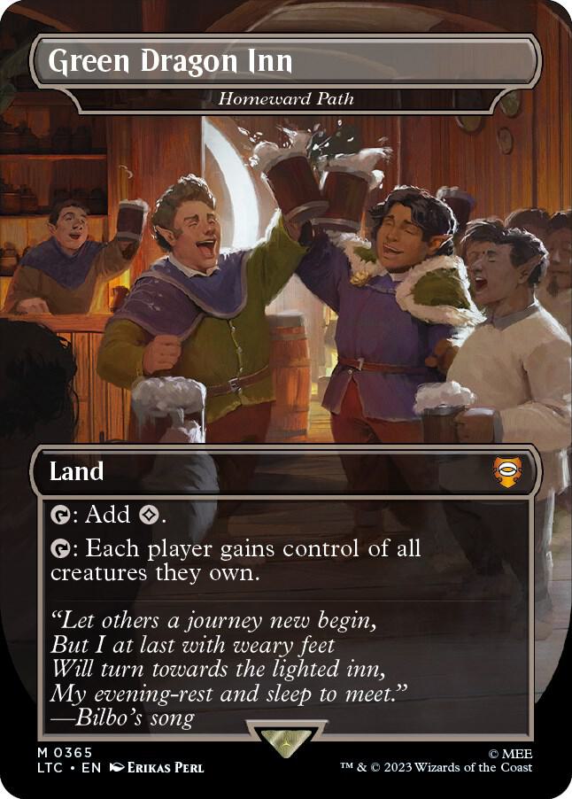 Green Dragon Inn - Homeward Path (Borderless) 365 card from Commander: The Lord of the Rings: Tales of Middle-earth