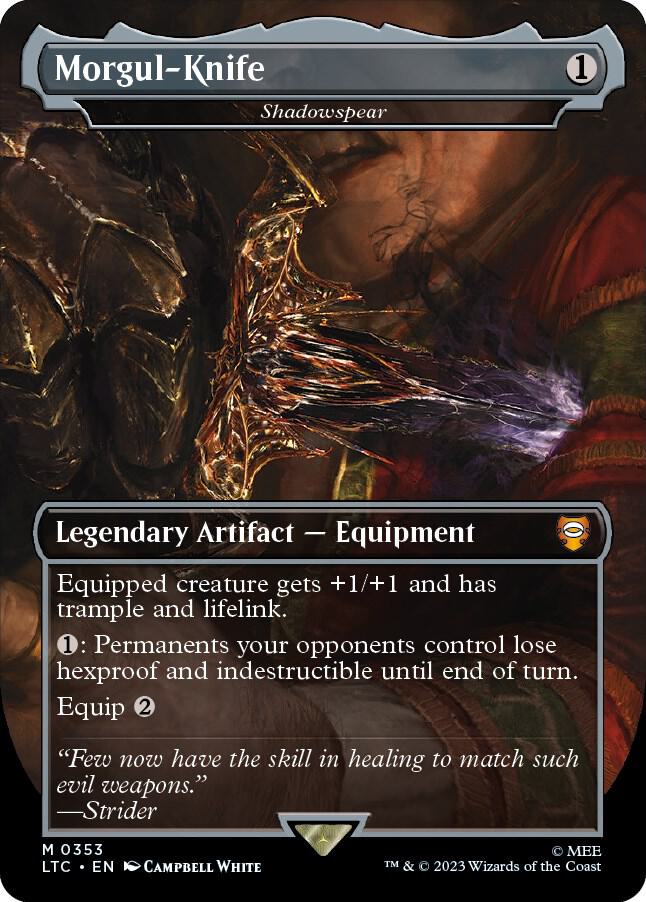 Morgul-Knife - Shadowspear (Borderless) 353 card from Commander: The Lord of the Rings: Tales of Middle-earth