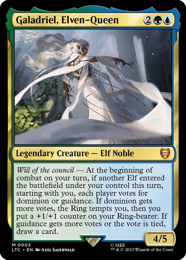 Galadriel, Elven-Queen 3 card from Commander: The Lord of the Rings: Tales of Middle-earth