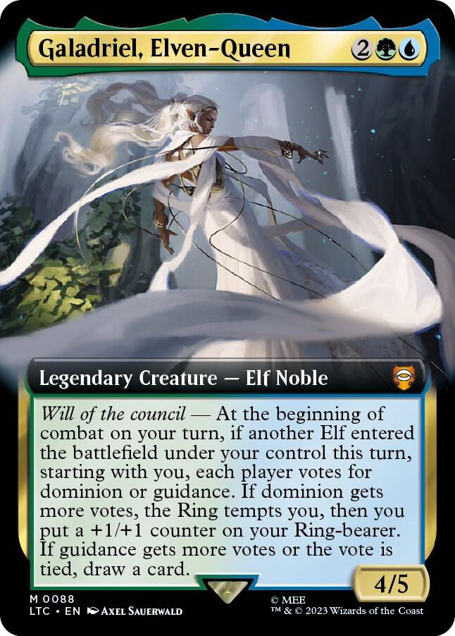 Galadriel, Elven-Queen (Extended Art) 88 card from Commander: The Lord of the Rings: Tales of Middle-earth