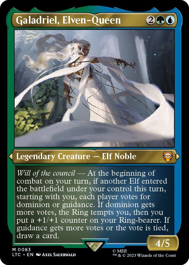 Galadriel, Elven-Queen (Display Commander) - Thick Stock 83 card from Commander: The Lord of the Rings: Tales of Middle-earth