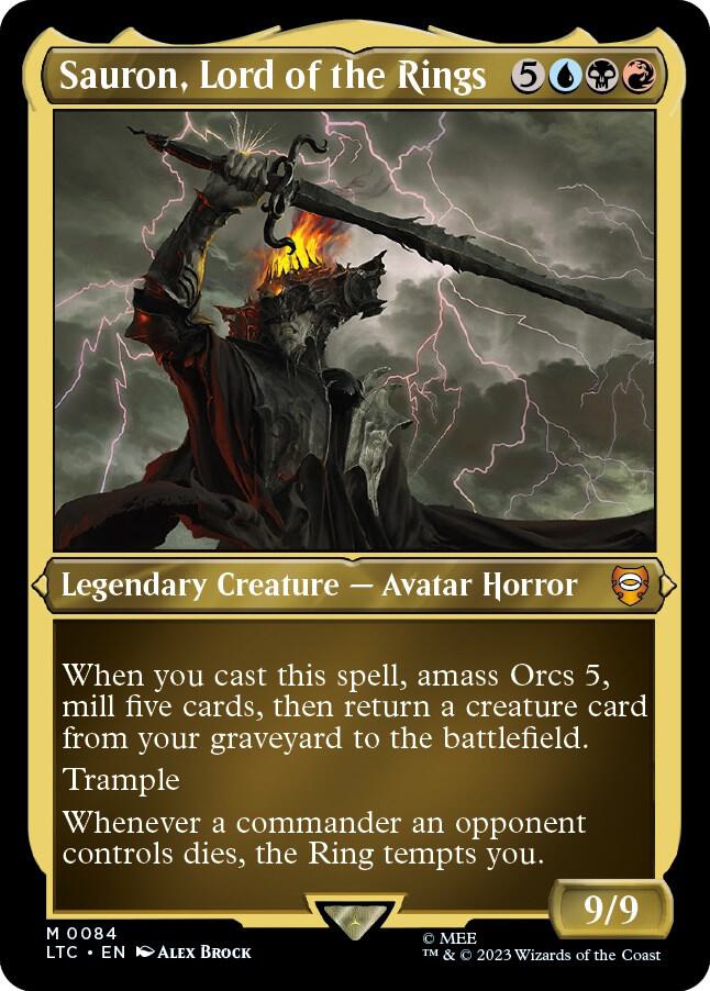 Sauron, Lord of the Rings (Display Commander) - Thick Stock 84 card from Commander: The Lord of the Rings: Tales of Middle-earth