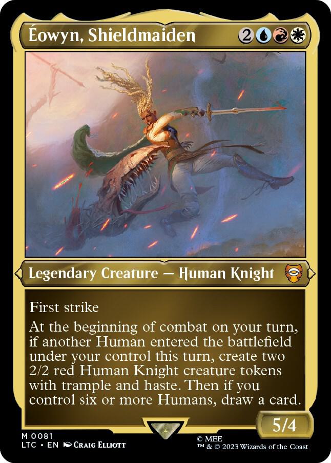 Eowyn, Shieldmaiden (Display Commander) - Thick Stock 81 card from Commander: The Lord of the Rings: Tales of Middle-earth